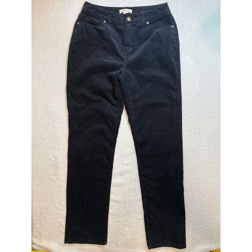Coldwater Creek Navy Blue Corduroy Pants Straight Leg Womens Size 6 67002